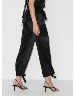 satin cargo trousers