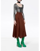 asymmetric pleated skirt