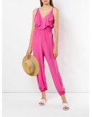ruffled silk jumpsuit