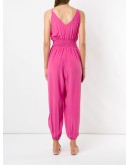 ruffled silk jumpsuit