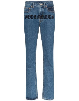 Gothic Magic logo-embroidered straight-leg jeans