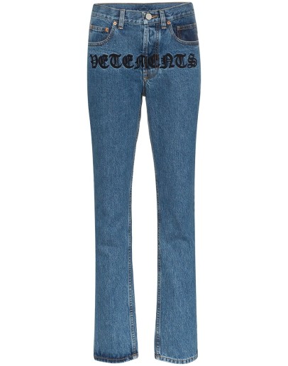 Gothic Magic logo-embroidered straight-leg jeans