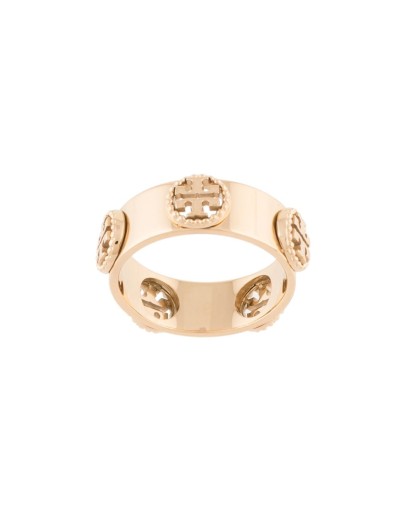 Milgrain logo-plaque ring