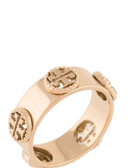 Milgrain logo-plaque ring