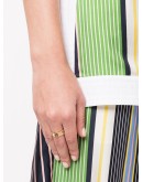 Milgrain logo-plaque ring