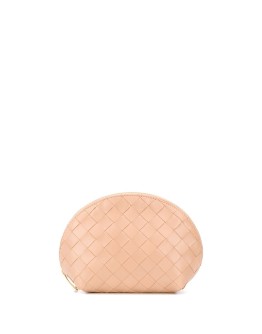 Intrecciato weave make-up bag