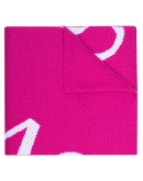 intarsia-knit lettered-logo scarf