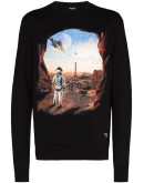 astronaut-print sweatshirt