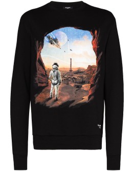 astronaut-print sweatshirt