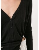 V-neck toggle-tie bodysuit