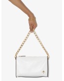 chain-trim leather cross-body bag