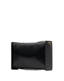 chain-trim leather crossbody bag