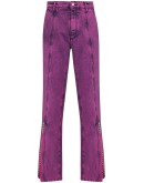 split-cuff acid-effect jeans