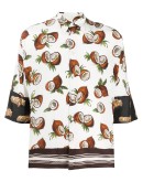 coconut print silk shirt