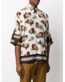 coconut print silk shirt