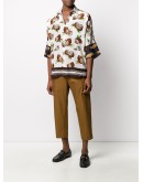 coconut print silk shirt