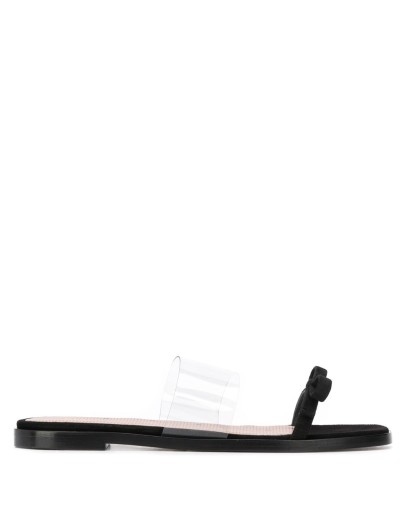 RED(V) bow strap flat sandals