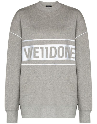 reflective-logo sweatshirt