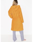 hooded organic cotton dressing gown
