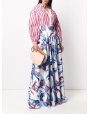 abstract print full skirt