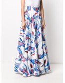 abstract print full skirt