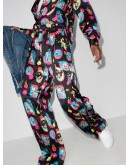 multiprint high waisted trousers
