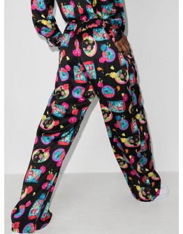 multiprint high waisted trousers