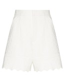 scalloped jacquard shorts