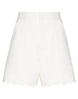 scalloped jacquard shorts