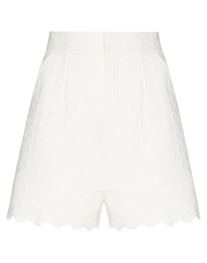 scalloped jacquard shorts