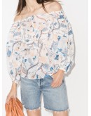 floral off-the-shoulder blouse