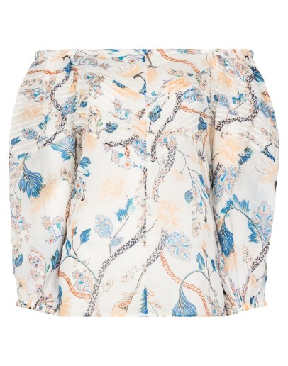 floral off-the-shoulder blouse