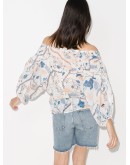floral off-the-shoulder blouse