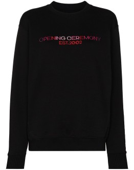 logo embroidered cotton sweatshirt