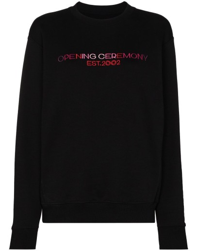 logo embroidered cotton sweatshirt
