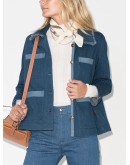 contrast detail denim jacket