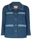 contrast detail denim jacket