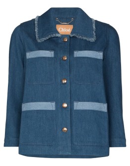 contrast detail denim jacket