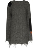 patch detail knitted dress
