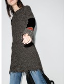 patch detail knitted dress