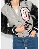 cropped varsity bomber jacket