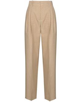 houndstooth-pattern high-rise trousers