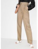 houndstooth-pattern high-rise trousers
