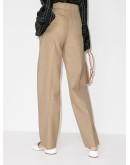 houndstooth-pattern high-rise trousers