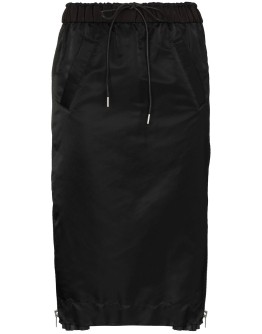 asymmetric panelled skirt