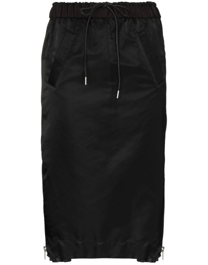 asymmetric panelled skirt