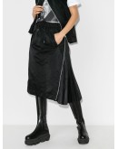 asymmetric panelled skirt