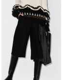 belted asymmetric shorts