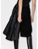 belted asymmetric shorts