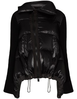 panelled puffer jacket